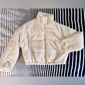 Cream SHEIN Cropped Jacket